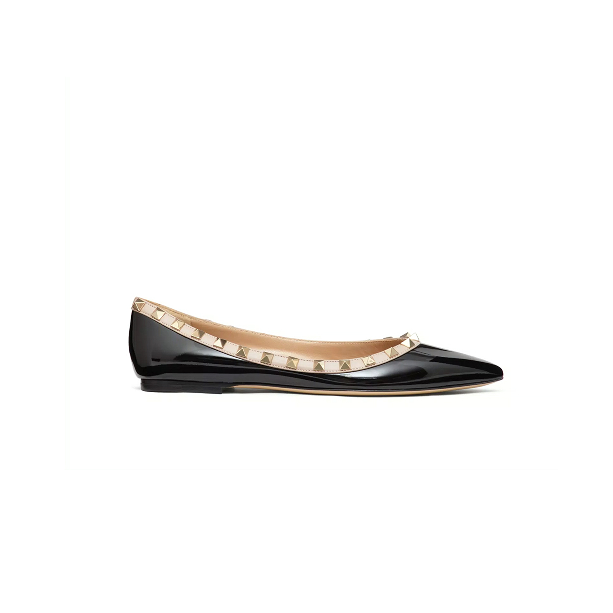 VALENTINO PATENT ROCKSTUD BALLET FLAT 5W2S0403VNW_N91 VALENTINO PATENT ROCKSTUD BALLET FLAT 5W2S0403VNW_N91